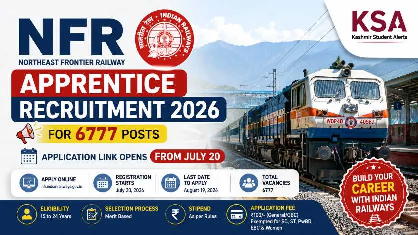 NFR Apprentice Recruitment 2026: Apply Online for 6777 Posts
