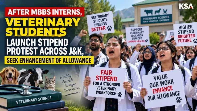After MBBS interns. Veterinary students launch stipend protest across J&K, seek enhancement of allowance