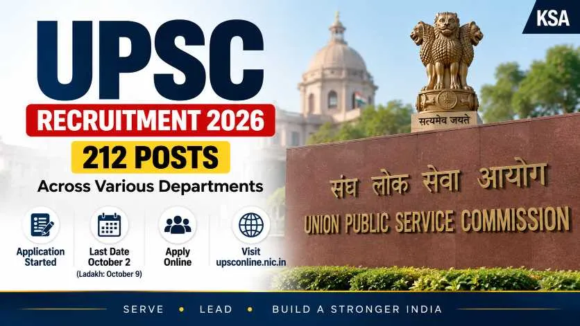 UPSC Recruitment 2026: 212 Vacancies, Apply Online; Check Eligibility and Last Dates